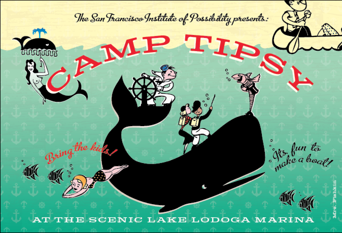 Camp Tipsy Flier, illustration design