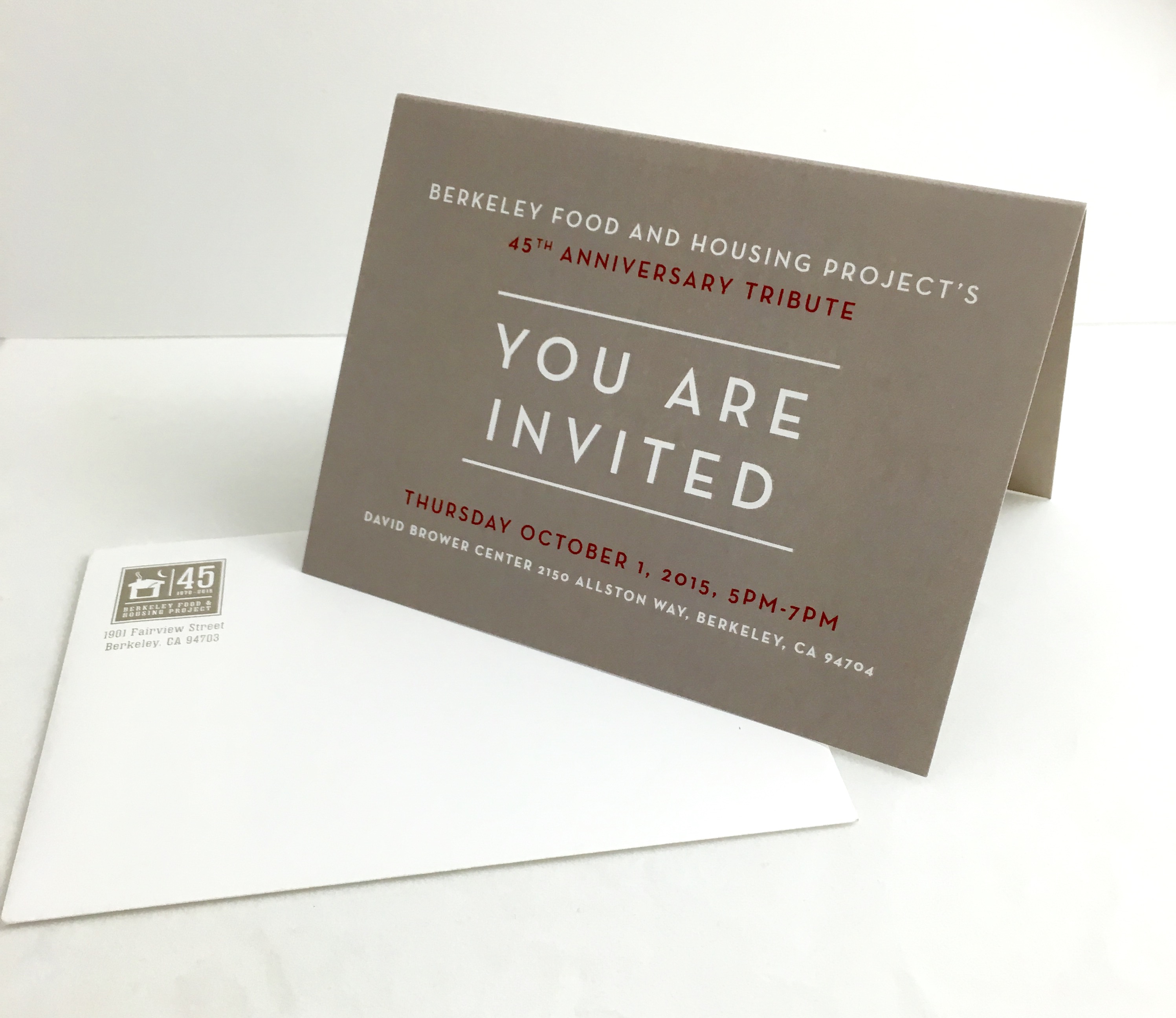 Berkeley Food and Housing Project's gala invite design