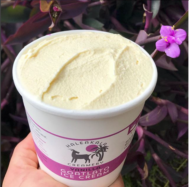local maui ice cream from goat milk - package design