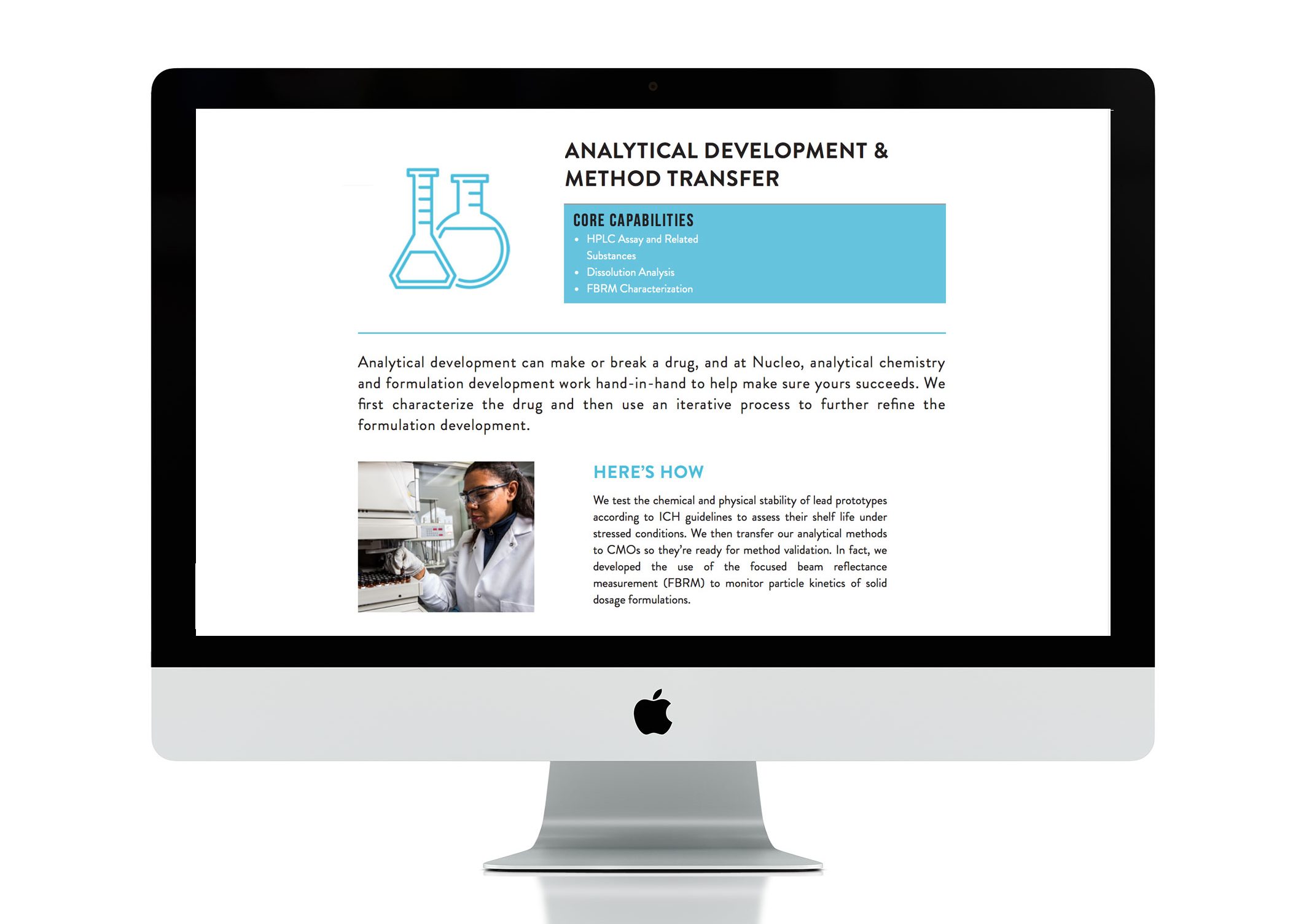 website design for Nucleo life sciences