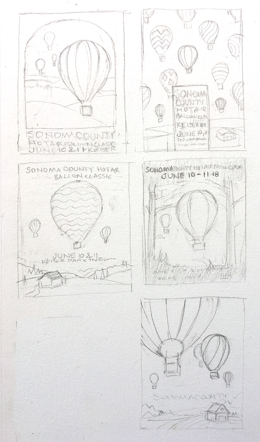 design concepts for hot air balloon poster
