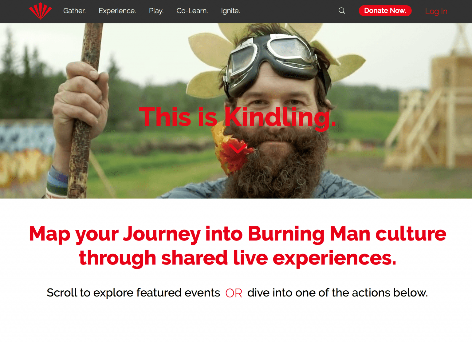 Kindling logo and branding for the Burning Man project